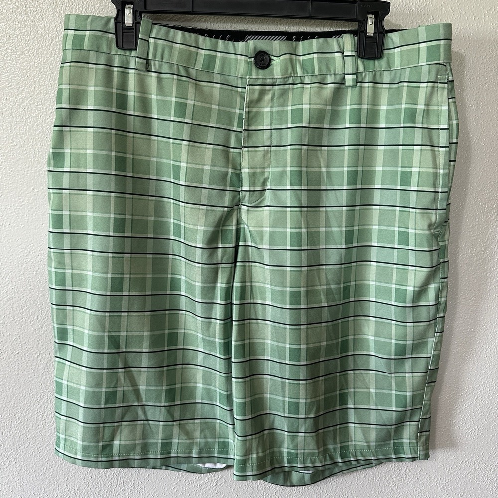 Nike Dri-Fit Golf Flex Plaid Shorts Mens Size 33 Green 100% Authentic CI9803-370